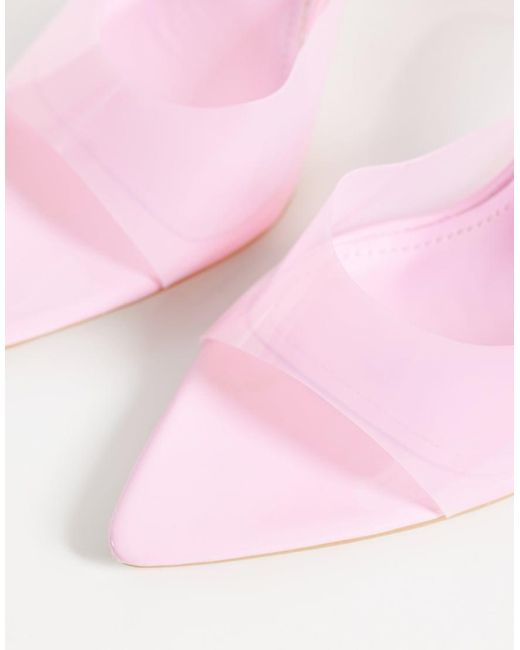 SIMMI Pink Simmi London Shona Heeled Mule Sandals