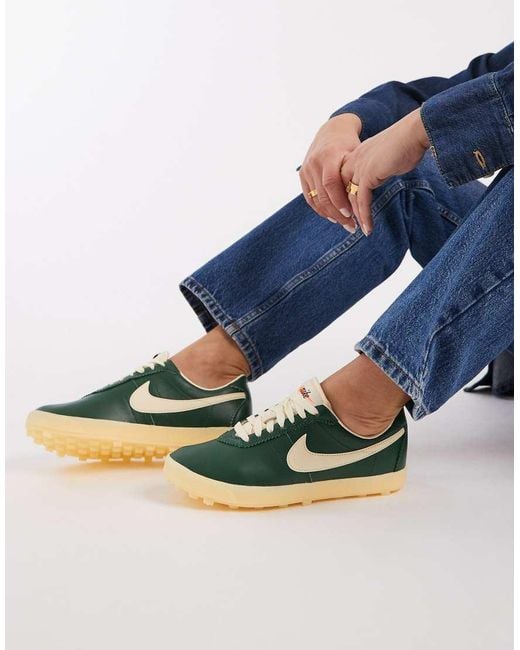 Nike Blue Astrograbber Leather Trainers