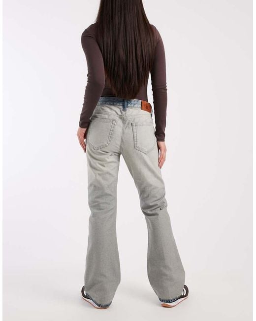 Calvin Klein Blue Cotton Bootcut Jeans With Contrast Waistband