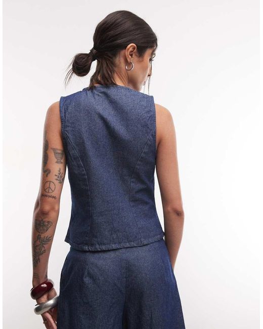 Noisy May Blue Tailored Waistcoat
