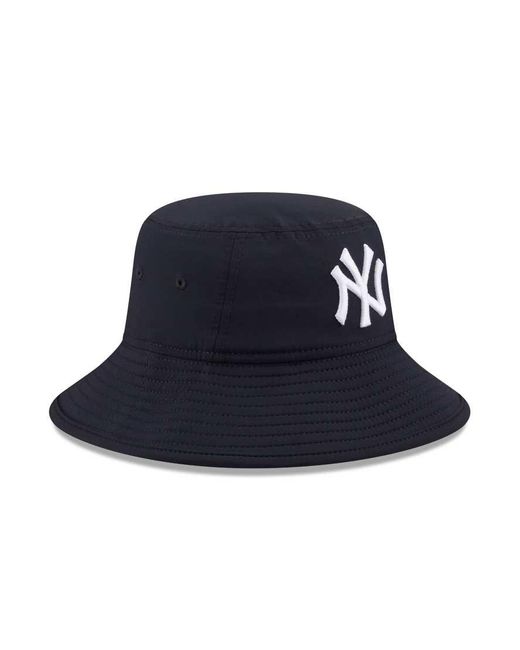 KTZ Blue Ny Yankees Logo Bucket Hat With Contrast Stitching