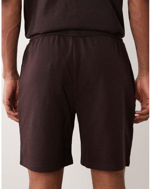 Boss Natural Waffle Co-Ord Lounge Shorts for men