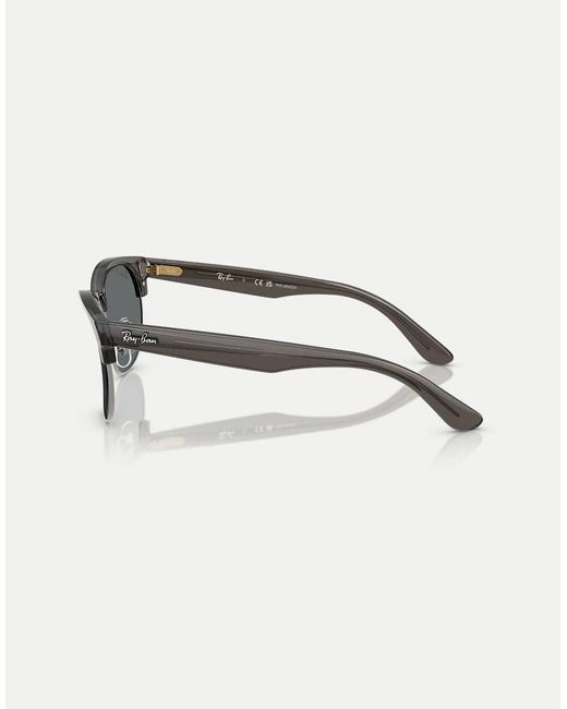 Ray-Ban Gray Clubmaster Sunglasses With Polarised Lens