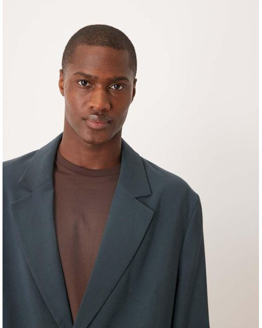ASOS Ruimvallend Oversized Colbert in het Blue voor heren