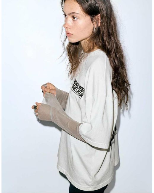 Pull&Bear White Short Sleeve Top