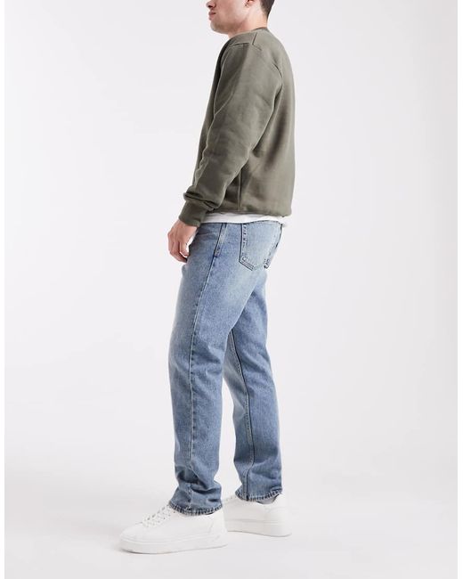 New Look Blue Straight Leg Jeans for men