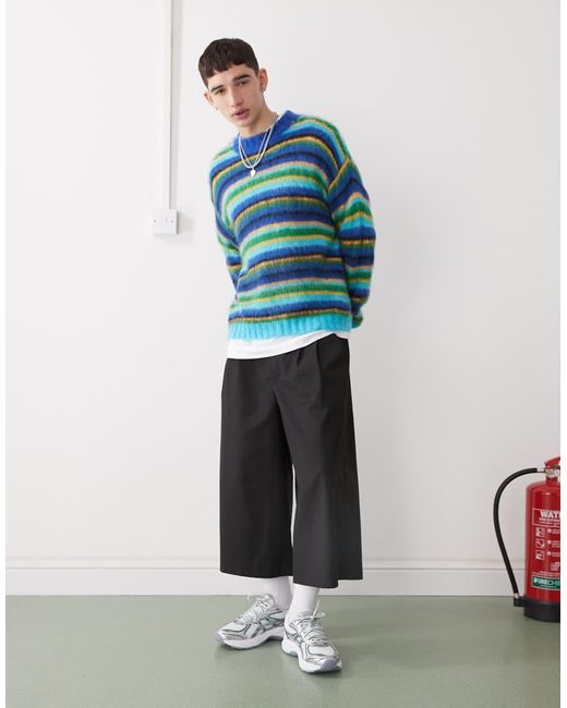 Collusion Black Tailored Longline Shorts for men