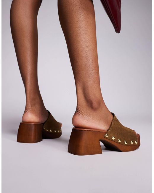 Schuh Green Exclusive Via Heeled Clog Sandals