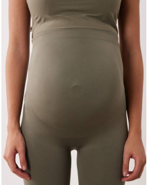 Mama.licious Natural Mamalicious Maternity Seamless leggings Co-ord