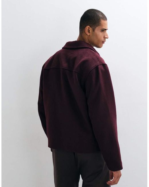 ASOS Blue Wool Look Jacket for men