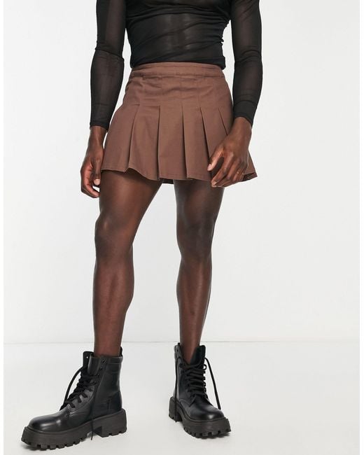 ASOS Pleated Skirt in Black for Men Lyst UK