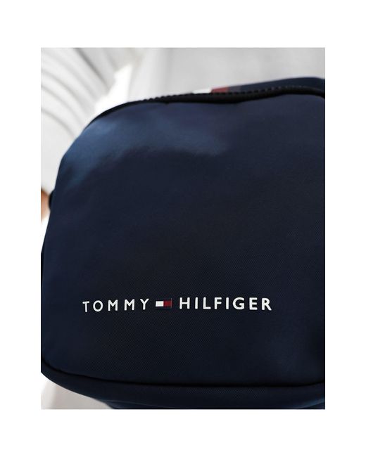 Tommy Hilfiger White Skyline Stripe Mini Reporter Bag for men