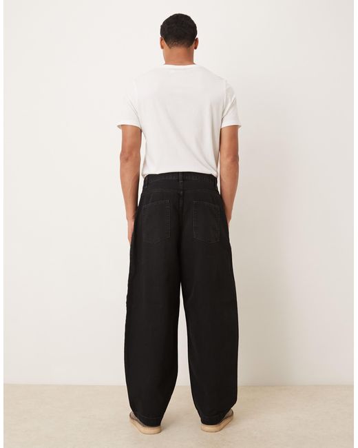 ASOS – lockere, schmal zulaufende jeans in Black für Herren
