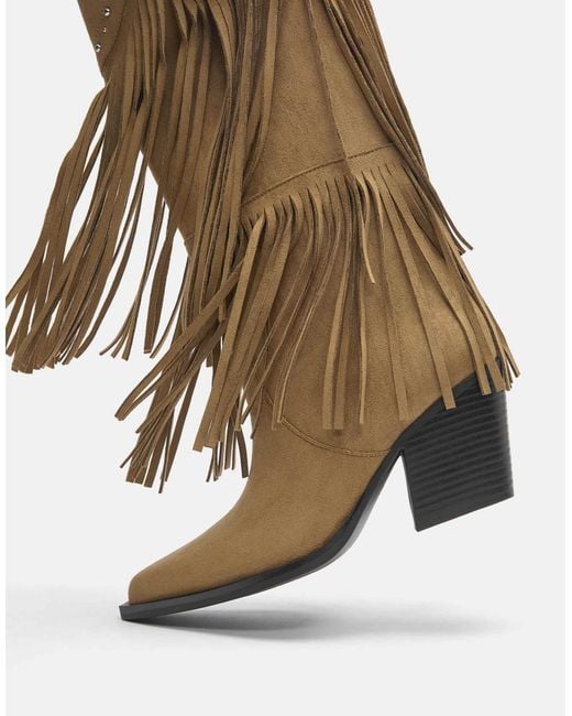 Pull&Bear Green – cowboy-stiefel