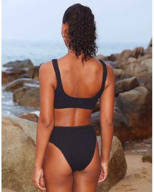 Moda Minx Black Baylys Scrunch High Waist Bikini Bottoms