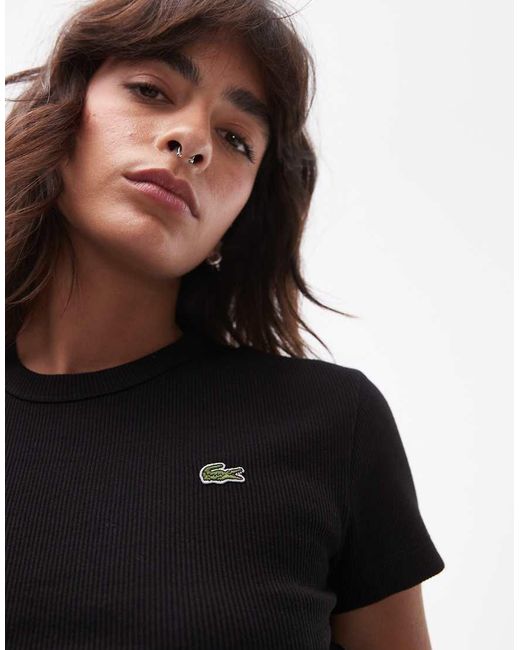 Lacoste Black Fitted Logo T-Shirt