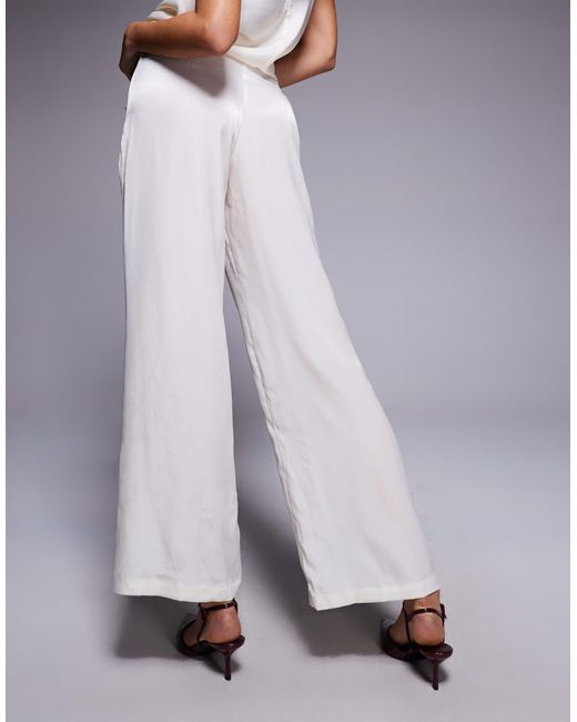 ASOS Purple Satin Straight Leg Co-ord Trouser