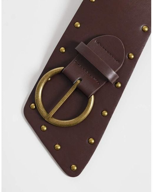 Hollister Black Asymmetric Studded Belt