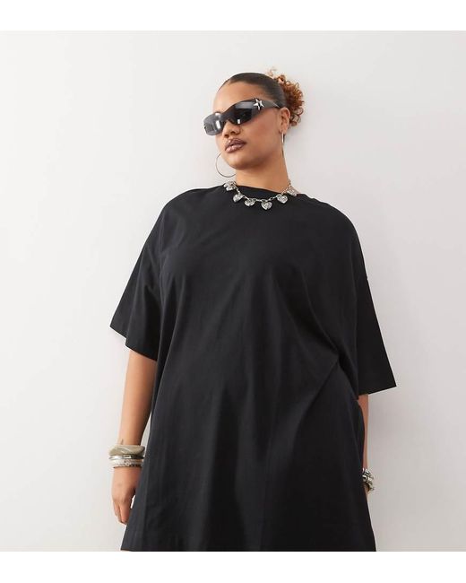 Collusion Black Plus T-Shirt Mini Dress