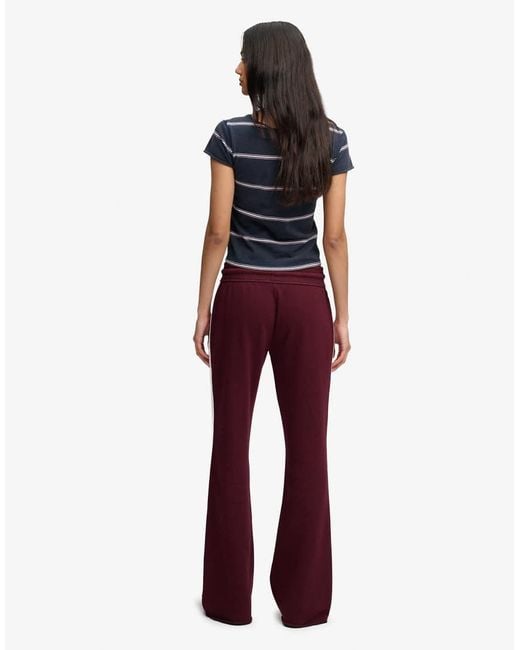 Superdry Red Athletic Essentials Stripe Flare Joggers