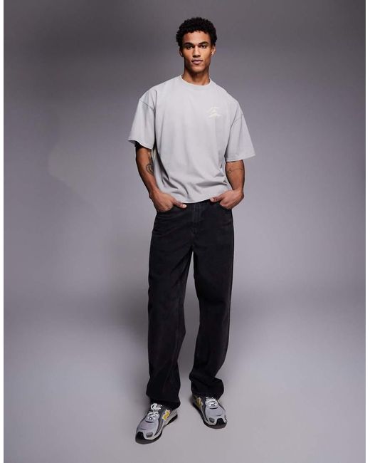 Good For Nothing Gray Oversized T-shirt for men