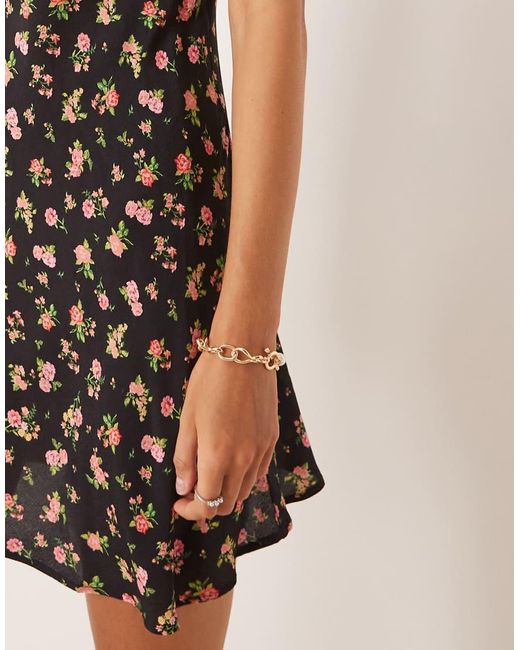 Mango Black Square Neck Shift Mini Dress
