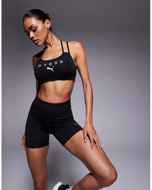 PUMA Black X Hyrox Move Double Strap Sports Bra
