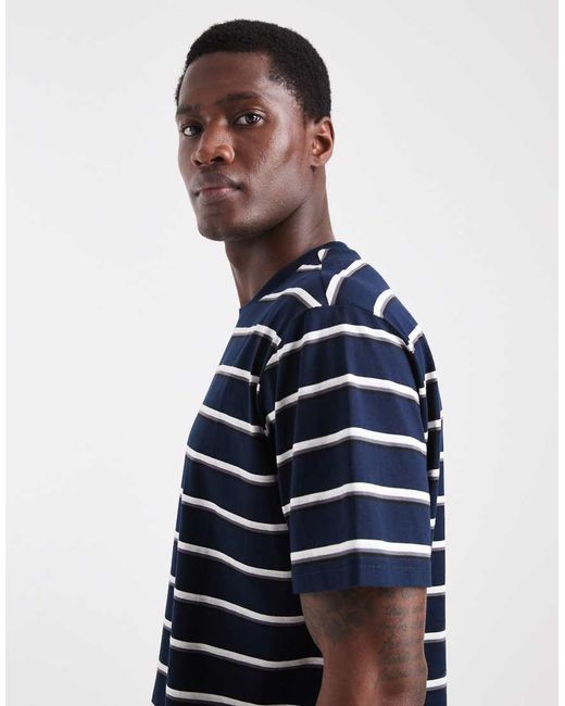 Tommy Hilfiger Blue Relaxed Spirited T-shirt With Label Logo for men