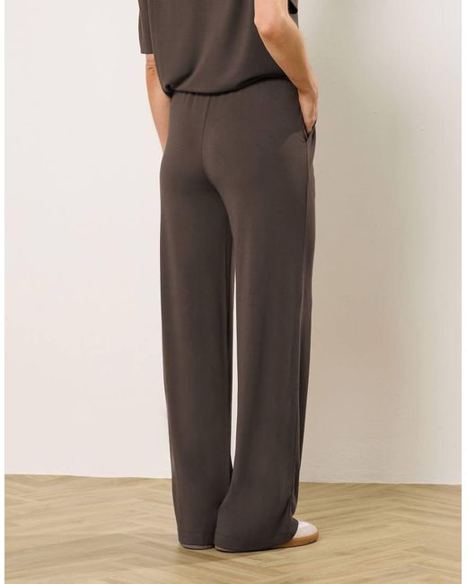 Long Tall Sally Brown Premium Wide Leg Trousers