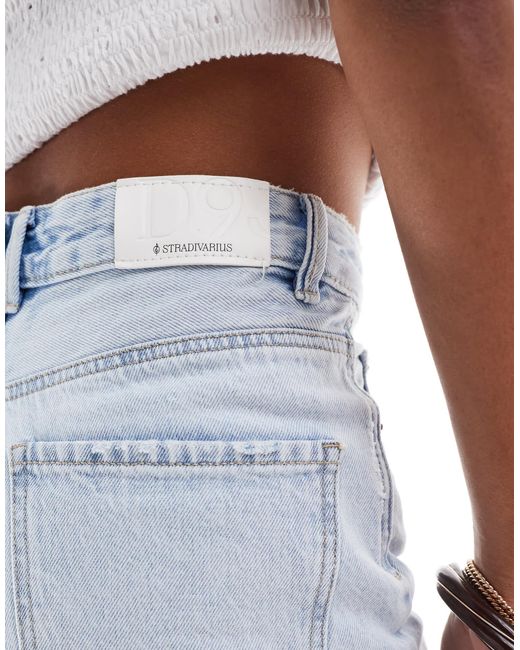 Stradivarius White – dad-jeans-shorts