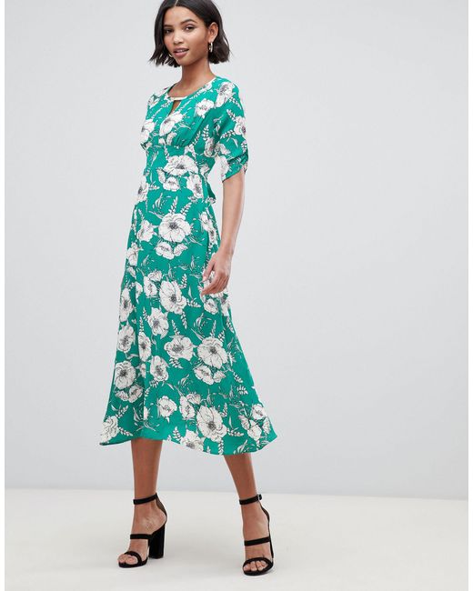 green a line midi dress