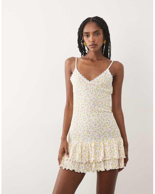 Miss Selfridge Natural Cami Mini Dress