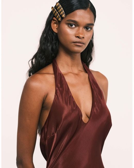 Satin Asos Halter ASOS DESIGN Satin Strappy Halter Maxi Dress With Contrast Bust In Satin Asos Halter ASOS DESIGN Satin Strappy Halter Maxi Dress With Contrast Bust In