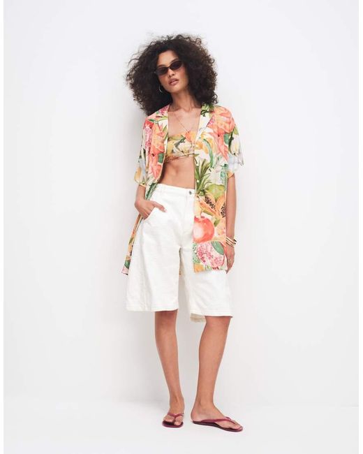 ASOS White Bowling Shirt Dress