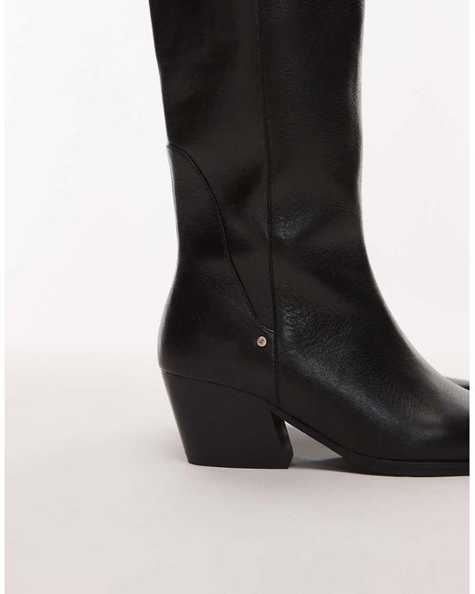 Bronx Refined Western Knee Boot In Black Lyst UK Bronx Refined Western Knee Boot In Black Lyst UK