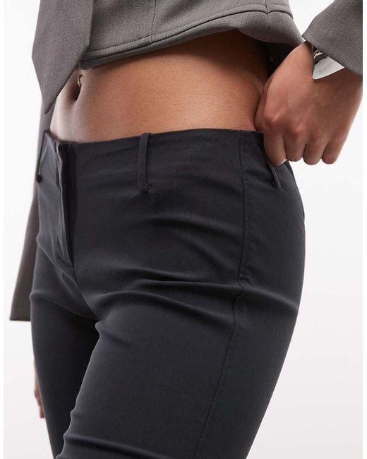 Monki Gray Ruffle Capri Trousers