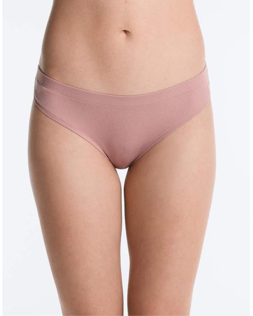 Oysho White 3 Rib Cotton Classic Briefs