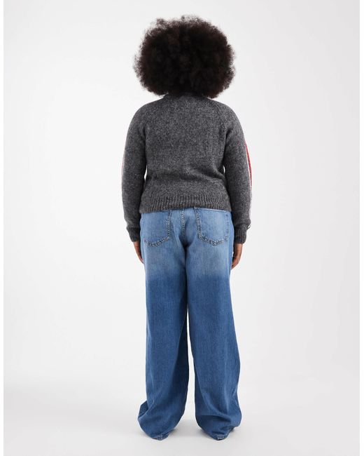 Tessa - jean ample à taille haute - moyen délavé Vero Moda en coloris Blue