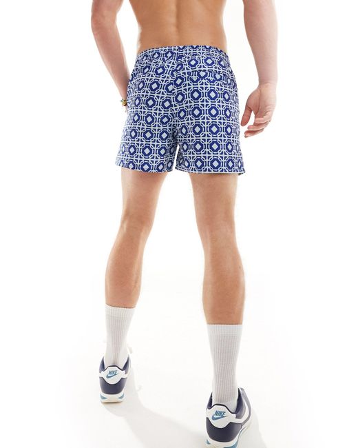Another Influence Blue Swim Shorts Co-ord for men