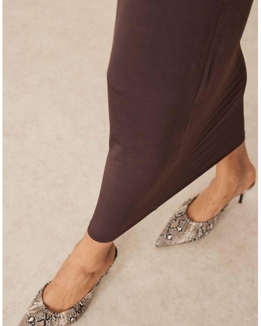 Glamorous Natural Mid Rise Maxi Skirt