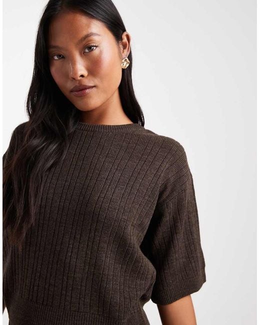 Only Petite Black Knitted Top Co-Ord