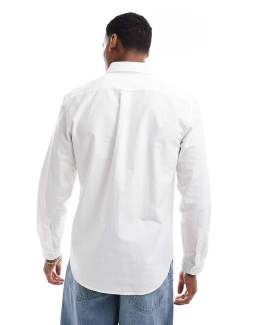 Lacoste White Long Sleeve Shirt for men