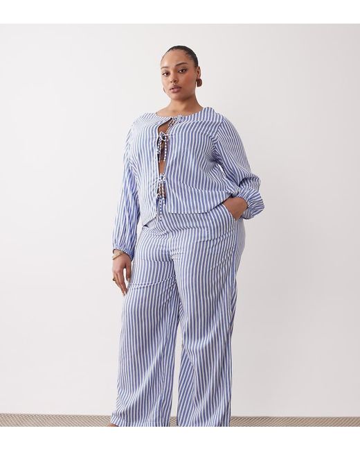 Esmee Curve Blue Esmée Curve Tie Front Beach Pants