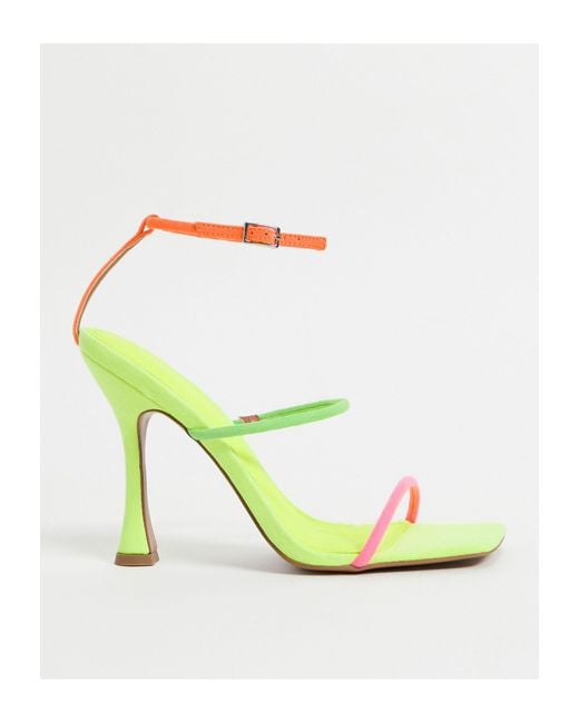 ASOS Green Negotiate Barely There Diamante High-heeled Sandals