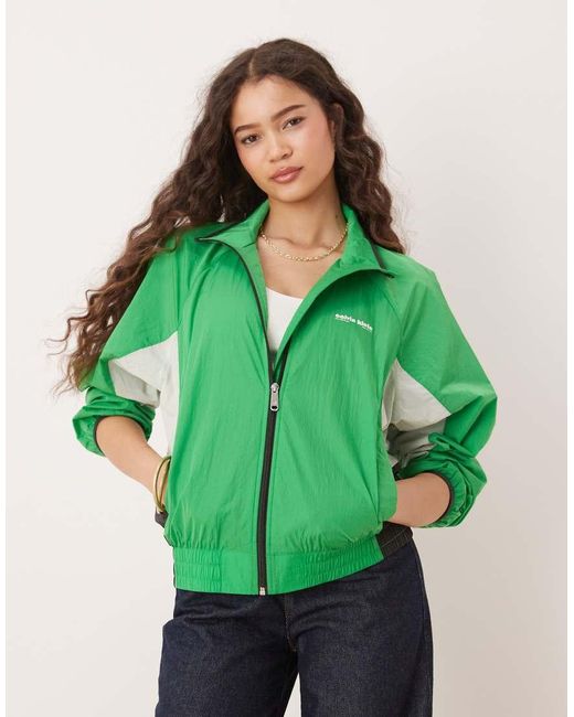 Calvin Klein Green Retro Windbreaker Jacket