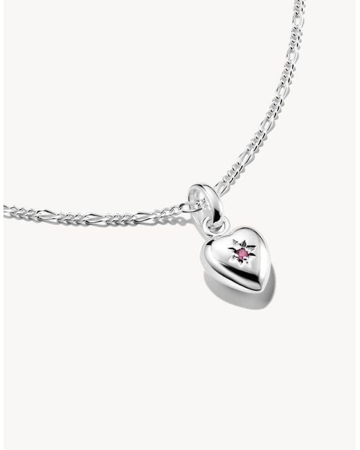 Thomas Sabo White Charm Pendant Heart With Star Connect