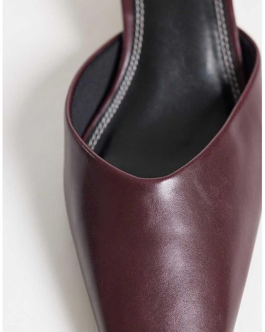 ASOS Purple Stormy Chisel Toe Heeled Mules