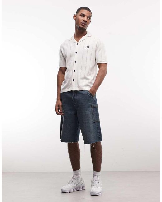 Alma de Ace White Tao Knitted Shirt for men