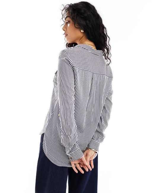 Vero Moda Blue Pocket Front Shirt