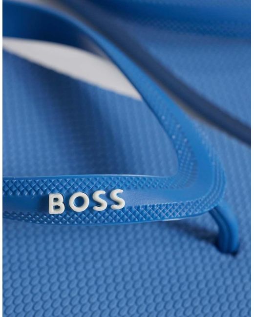 Boss Blue Boss Classic Logo Flip Flops for men